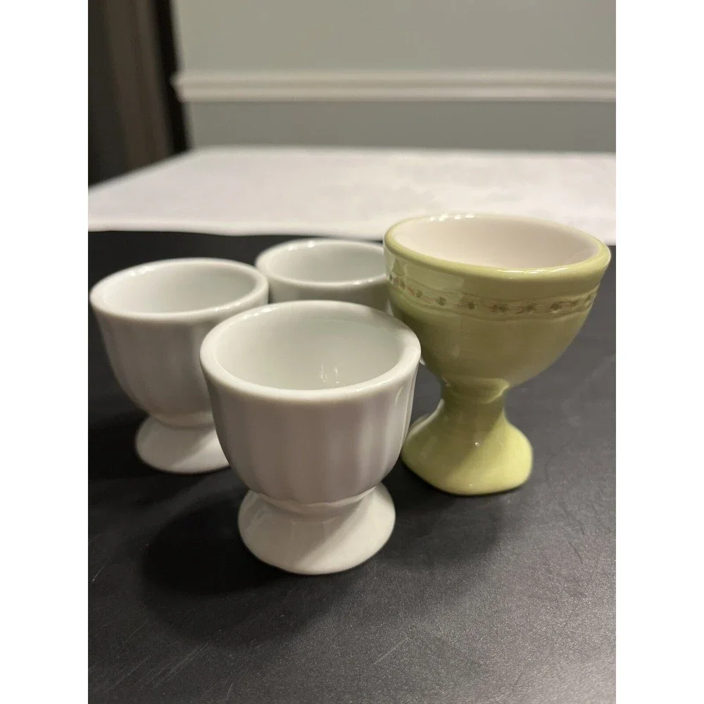 Lot of 4 Pottery Barn & Pier 1 Ceramic Egg Cups